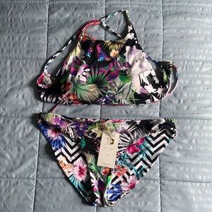 Tinibikini NWT swimwear reversible bikini new XL